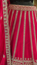 Load image into Gallery viewer, Red Georgette Lehenga With Zari and Sequins Work
