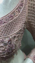 Load and play video in Gallery viewer, Pink Net Lehenga With Pearl And Sequence
