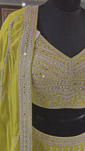 Load and play video in Gallery viewer, Georgette Lehenga with Sequins and Thread Work
