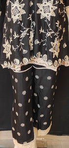 Mulmul Cotton Co-ord Set With Thread Work
