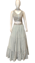 Load image into Gallery viewer, Georgette Lehenga with Sippi Work and Choli with Mirror and Cutdana Work
