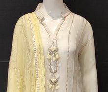 Load image into Gallery viewer, Georgette Sharara with Semi Stitched Shirt with Chikankari Work

