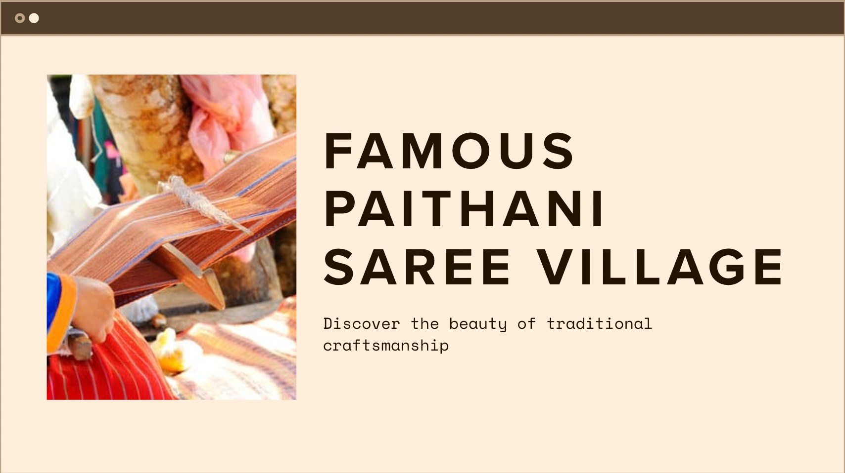 Which village is famous for Paithani saree?