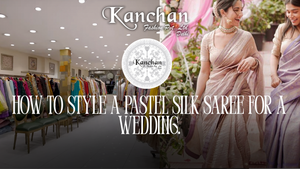 How to style a pastel silk saree for a wedding.