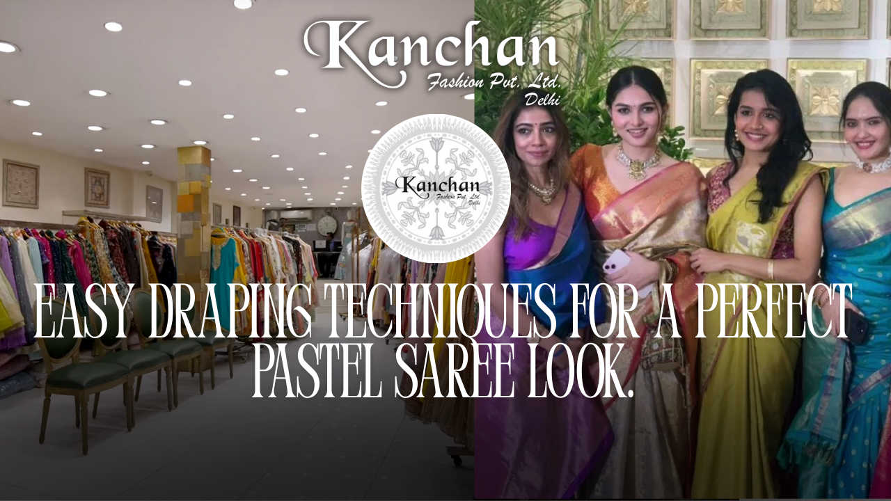 Easy draping techniques for a perfect pastel saree look.