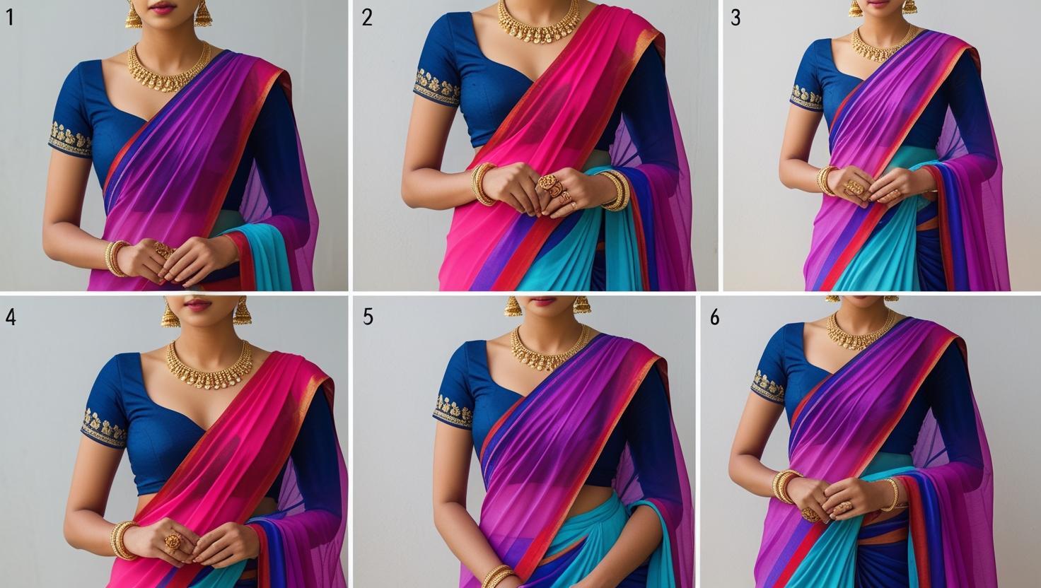 10 Different ways to style a Saree
