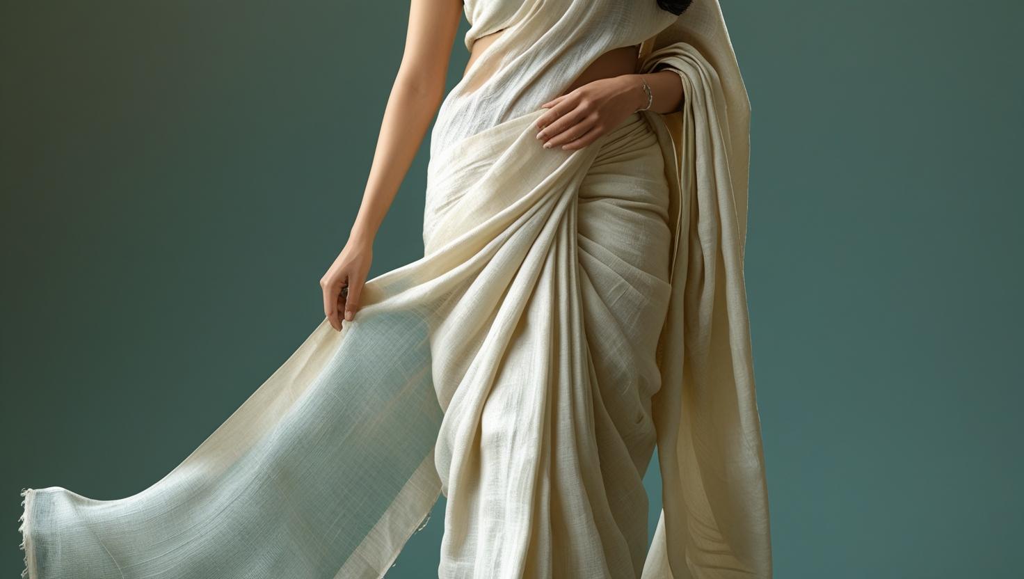10 Ways to Style Your Linen Saree for Any Occasion.