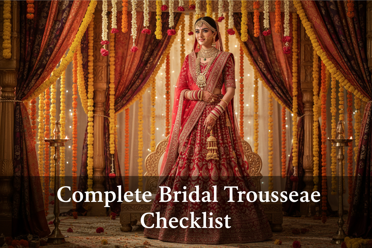 The Complete Bridal Trousseau Checklist: Everything a Bride Needs (2026)