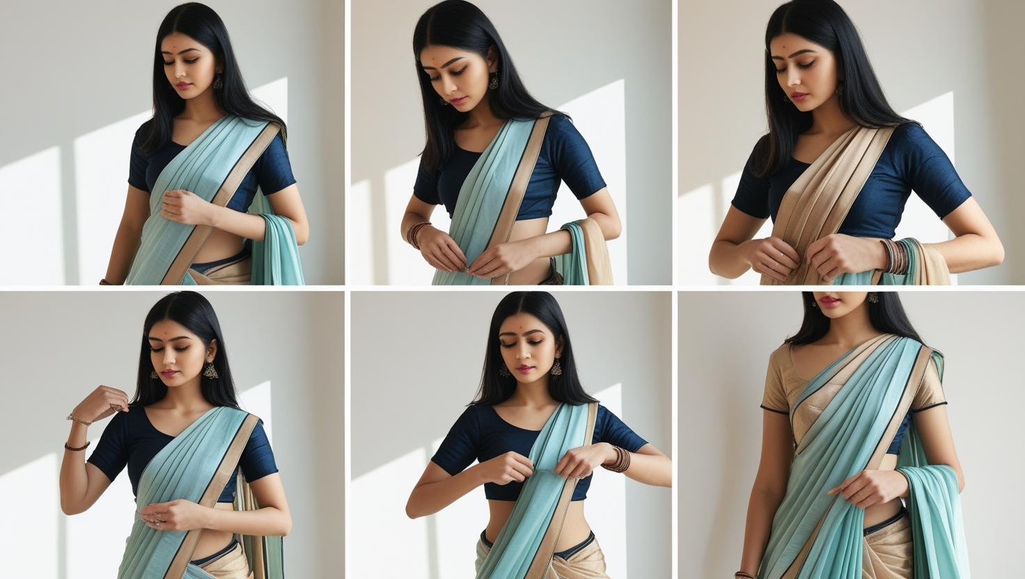 How to Drape a Georgette Saree: A Beginner's Guide.