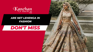 are net lehenga in fashion