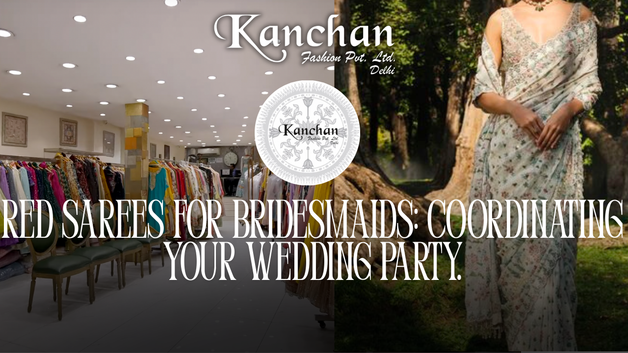 Red Sarees for Bridesmaids: Coordinating Your Wedding Party.