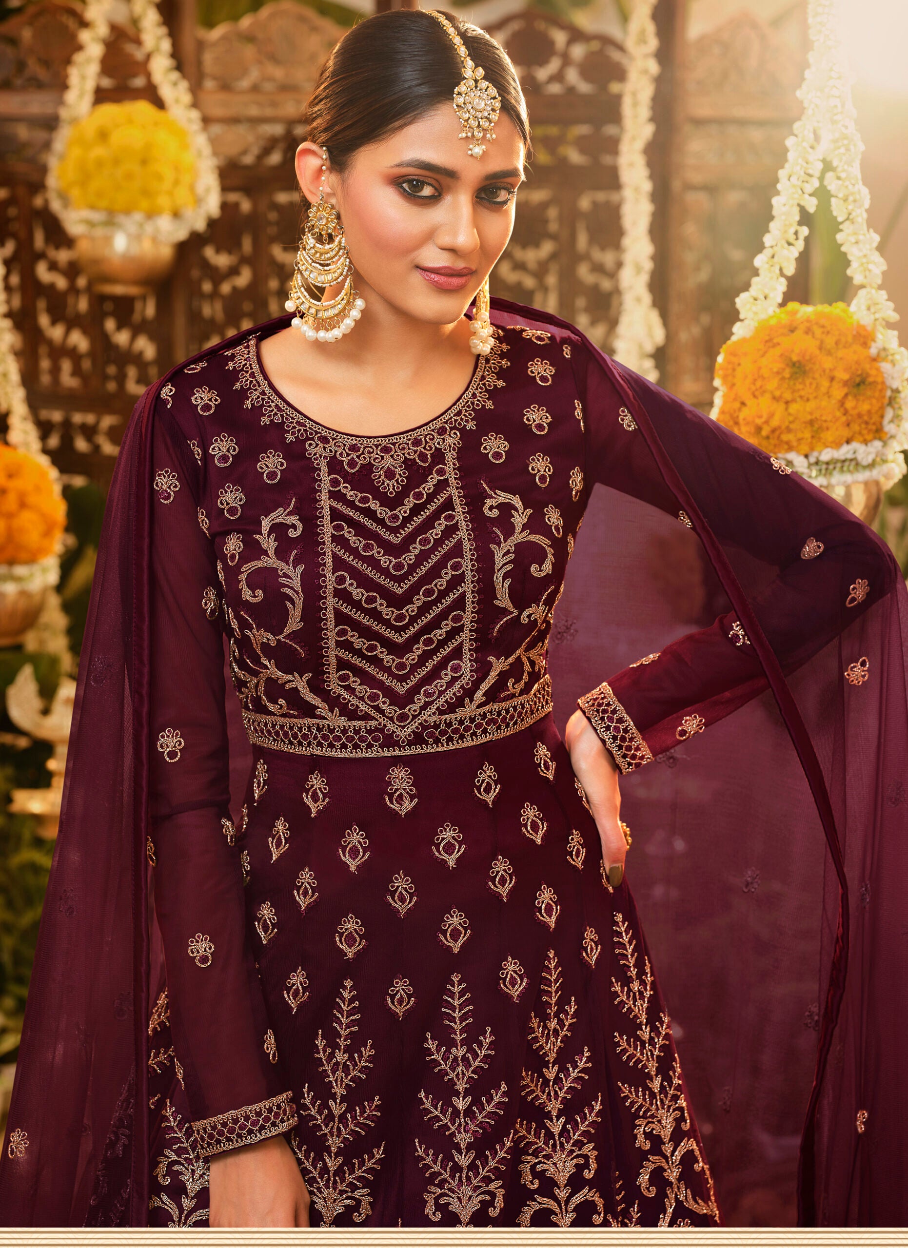 Party Wear Ethnic Gowns: A Perfect Blend of Elegance and Style