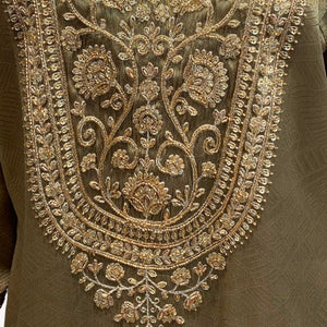 Chiku Tissue Indo Western with Cutdana and Sequins Embroidery 4