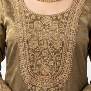 Chiku Tissue Indo Western with Cutdana and Sequins Embroidery 5