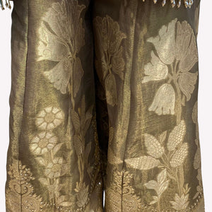 Chiku Tissue Indo Western with Cutdana and Sequins Embroidery 6