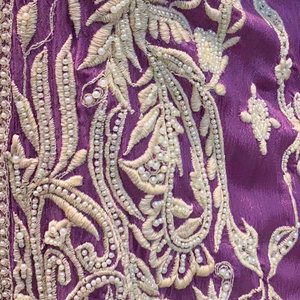 Mauve Chinon Indo Western with Thread and Pearl Embroidery 5