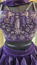 Load image into Gallery viewer, Purple Imported Shimmer Fabric Lehenga Choli With Sequins, Bead, Swarovski Work.
