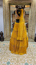 Load image into Gallery viewer, Yellow Chinon Lehenga Choli with Cutdana and Sequins Work
