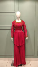 Load image into Gallery viewer, Georgette Peplum Sharara Suit 
