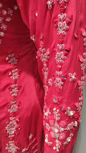 Chinon Gharara Suit with Pearls Work