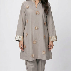 Summer Festive 3 Piece Cotton Coord Set with Gota Work
