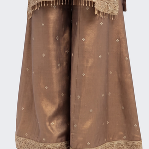 Chiku Tissue Suit with Zari, Pearl and Jarkan Embroidery 5