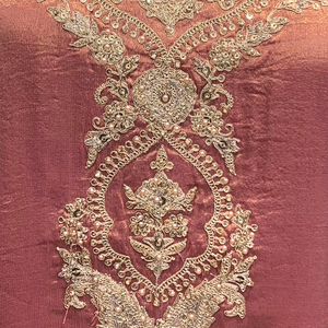 Mauve Tissue Suit with Zari, Pearl and Jarkan Embroidery 6