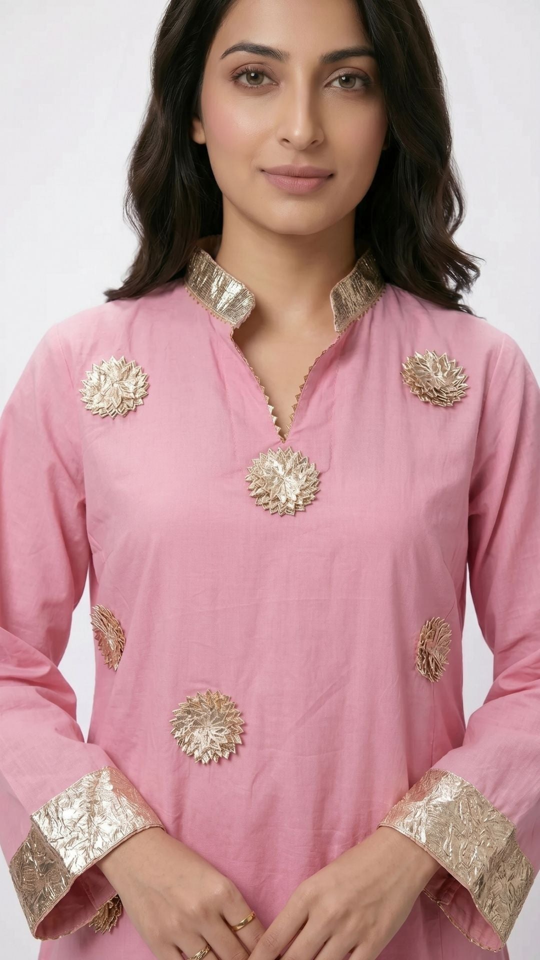 Summer Festive 3 Piece Cotton Coord Set with Gota Work