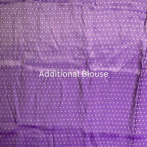 Purple Silk Saree with Stitched Blouse and Zari, Cutdana & Sequins Work