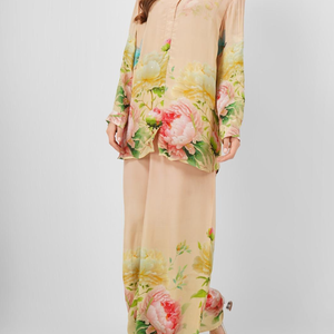 Crepe Printed Indo Western Coord Set with Embroidery Touching