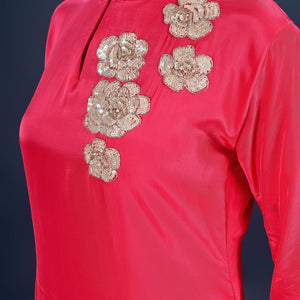 Rani Crepe Indo Western with Cutdana and Sequins Embroidery