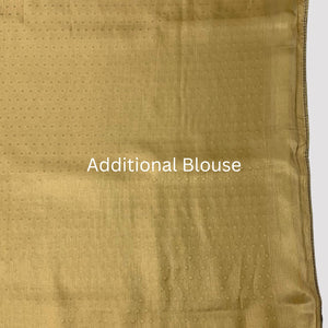 Yellow Silk Saree with Stitched Blouse and Zari, Cutdana & Sequins Work