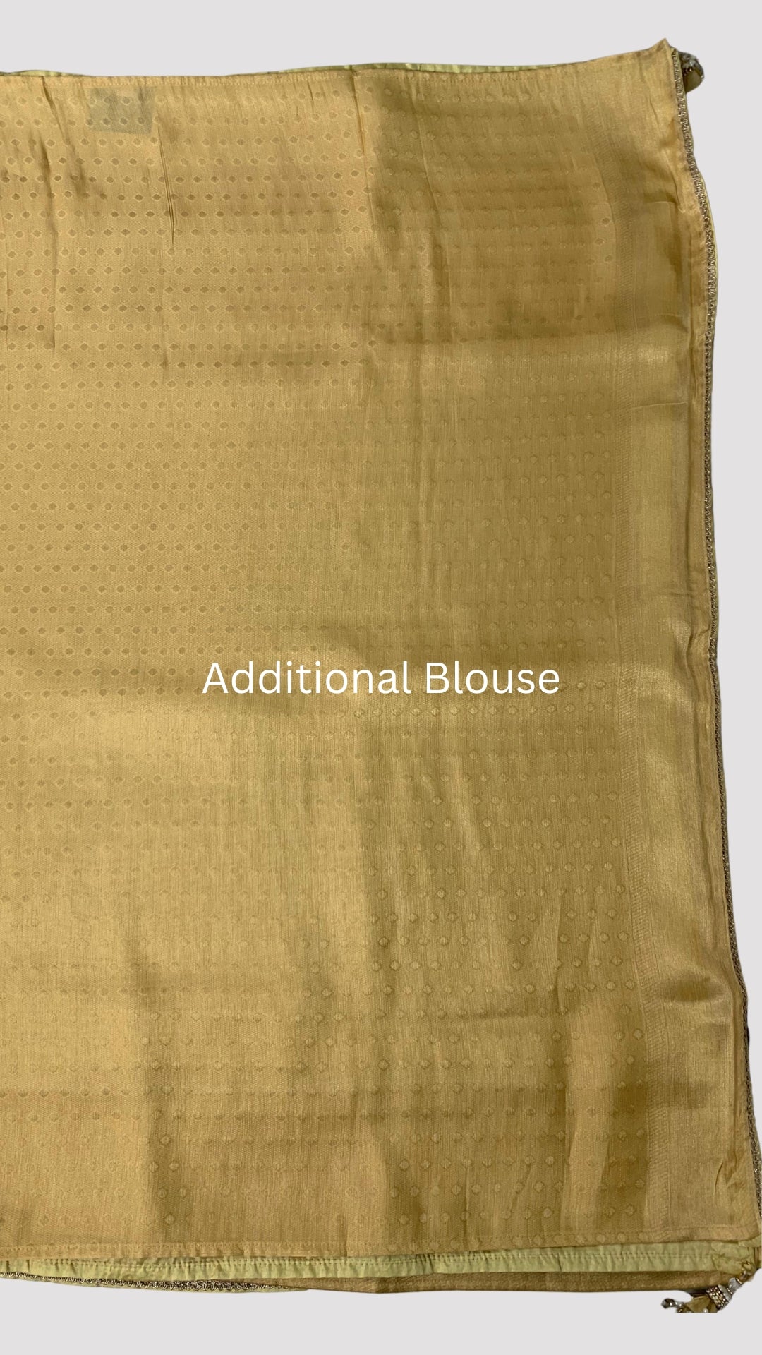 Yellow Silk Saree with Stitched Blouse and Zari, Cutdana & Sequins Work