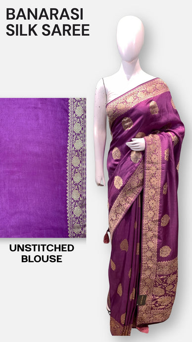 Women Lavender  Barbarik Silk Un Stitched Suit Ethnic Collections main image 0