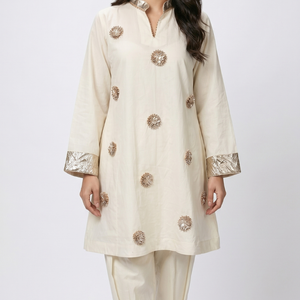 Summer Festive 3 Piece Cotton Coord Set with Gota Work
