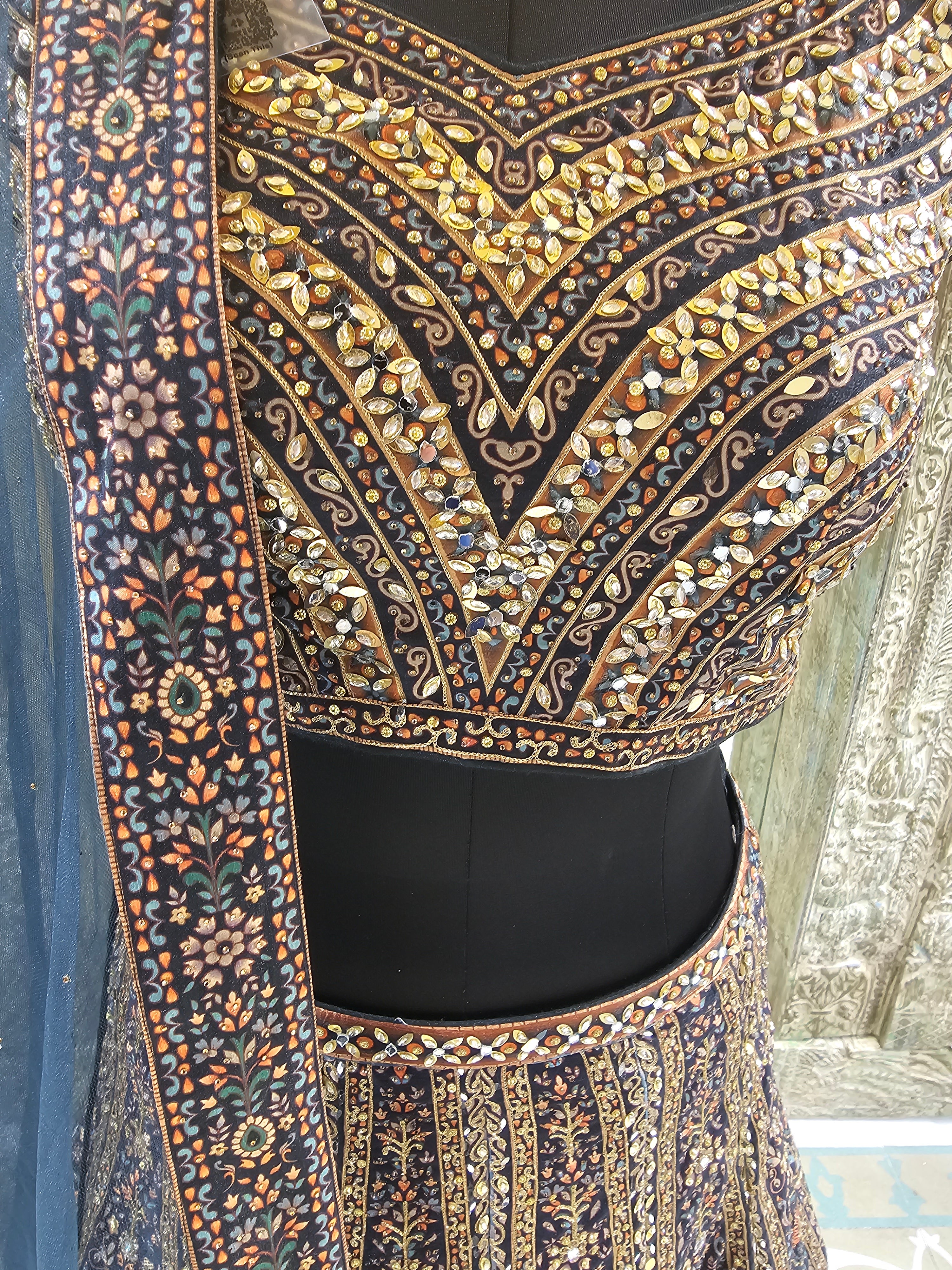Elegant Lehenga Choli with Hand Embroidery