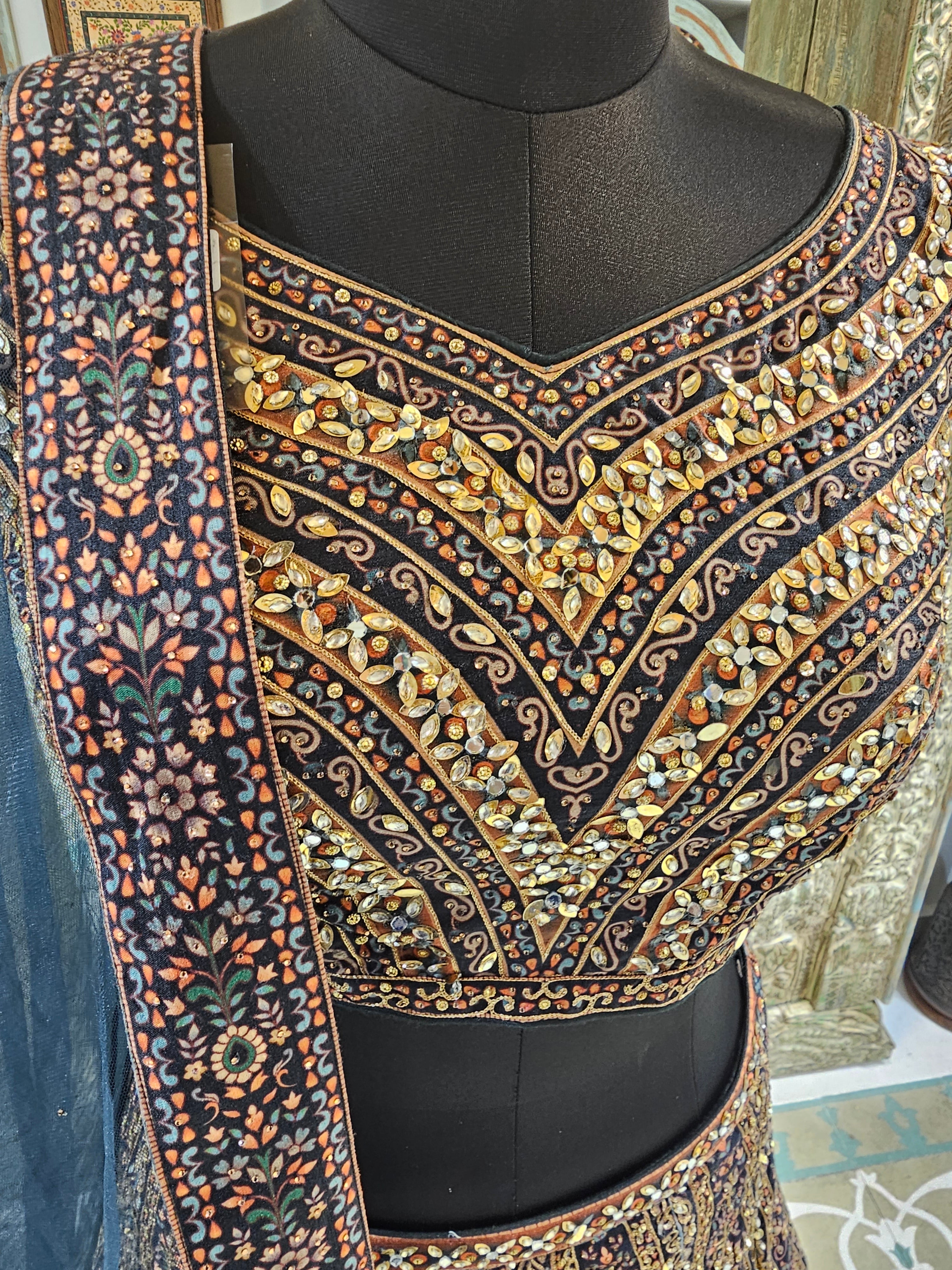 Elegant Lehenga Choli with Hand Embroidery