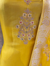 Load image into Gallery viewer, Silk Semi Stitched Suit with Hand embroidery
