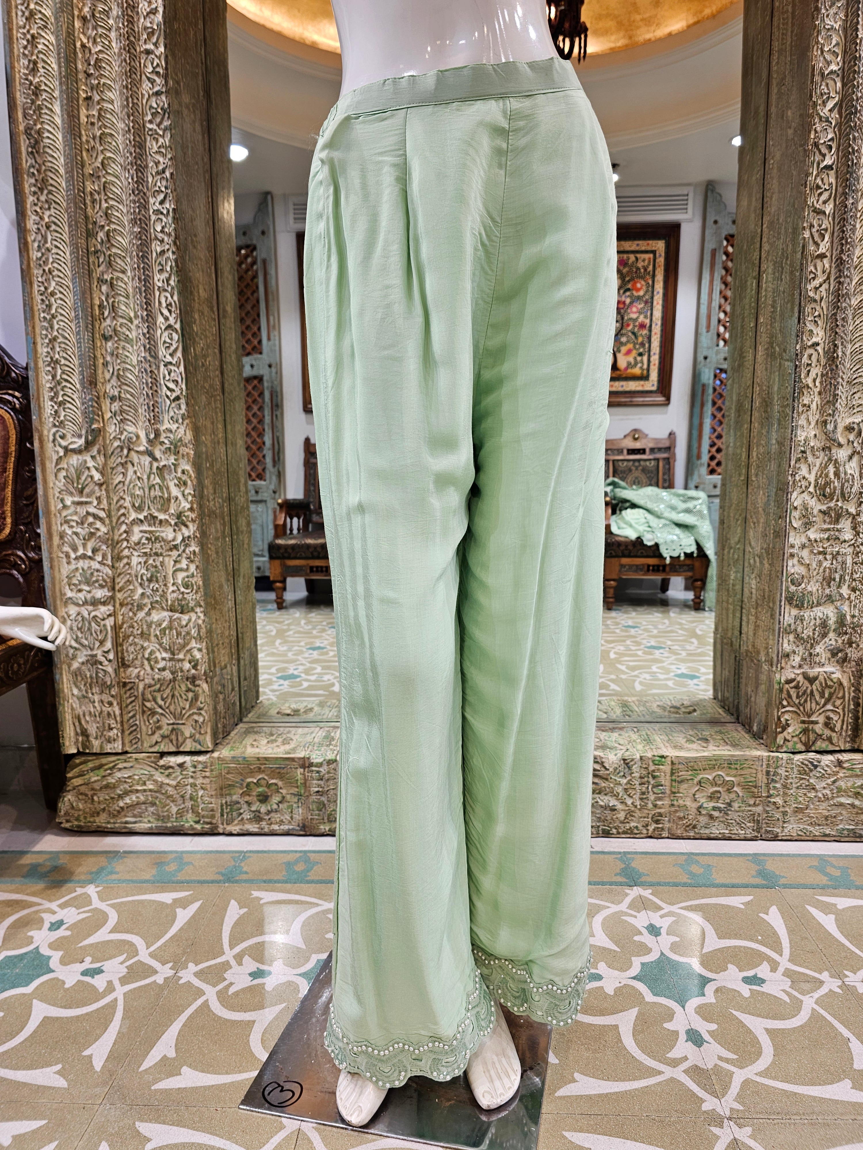 Sea Green Chikankari Pakistani Suit