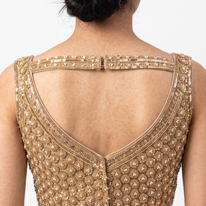 Net Saree Embellished With Cutdana, Sequins & Pearl Work