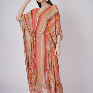 Georgette Indo Western with Sequins and Printed Embroidery 11