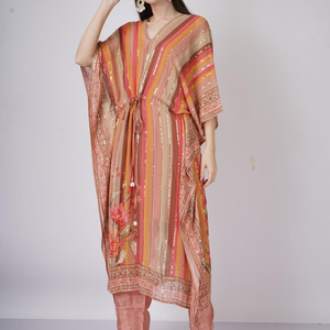 Georgette Indo Western with Sequins and Printed Embroidery 5
