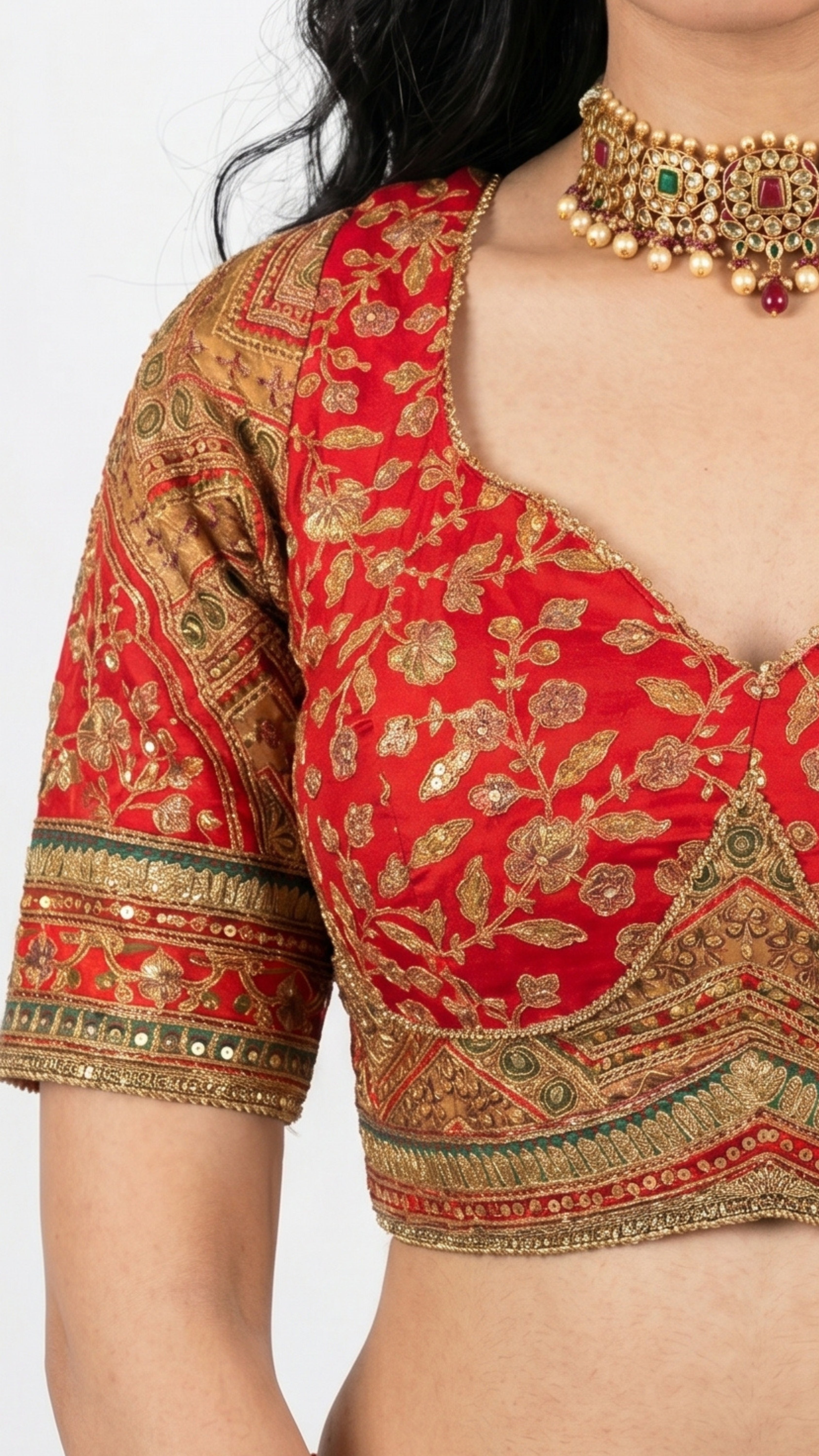 Ivory Banarasi Silk Saree with Stitched Pink Blouse and Weaving Work