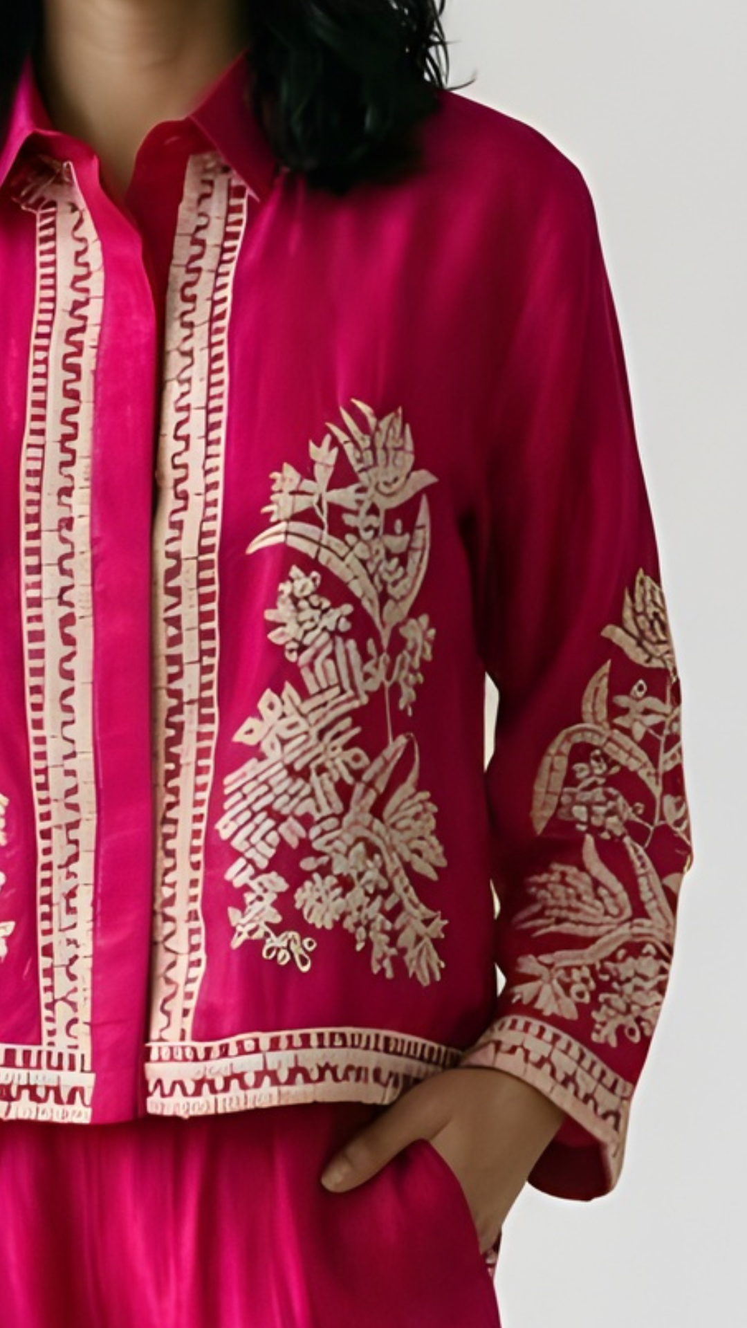 Rani Cotton Silk Coord Set with Thread and Mirror Work
