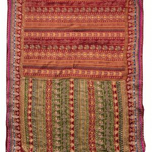 Maroon Crepe Saree Embellished with Stone, Chandala & Zari Work