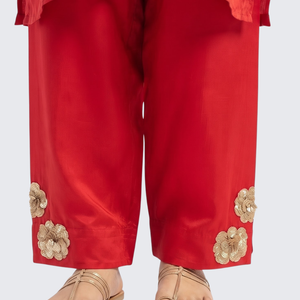 Rani Crepe Indo Western with Cutdana and Sequins Embroidery 5