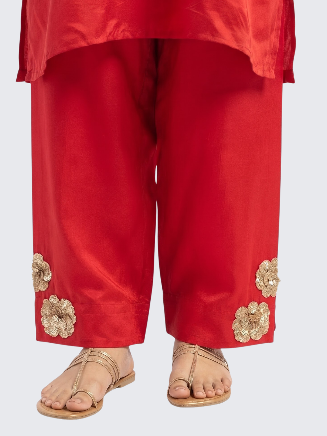 Rani Crepe Indo Western with Cutdana and Sequins Embroidery 5