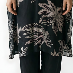 Black Coord Set with Sequin, Moti, Bead and Cutdana Work