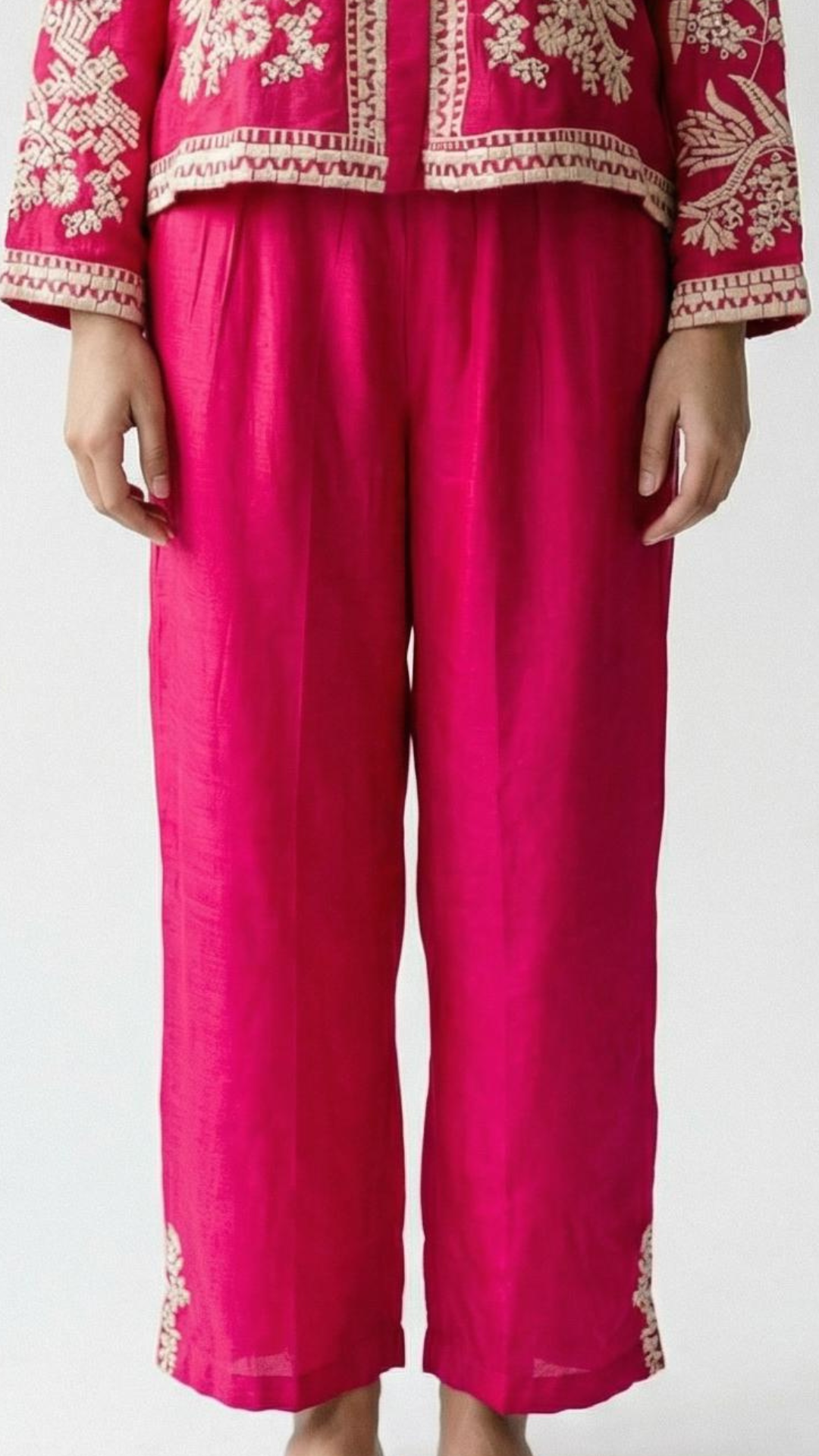 Rani Cotton Silk Coord Set with Thread and Mirror Work