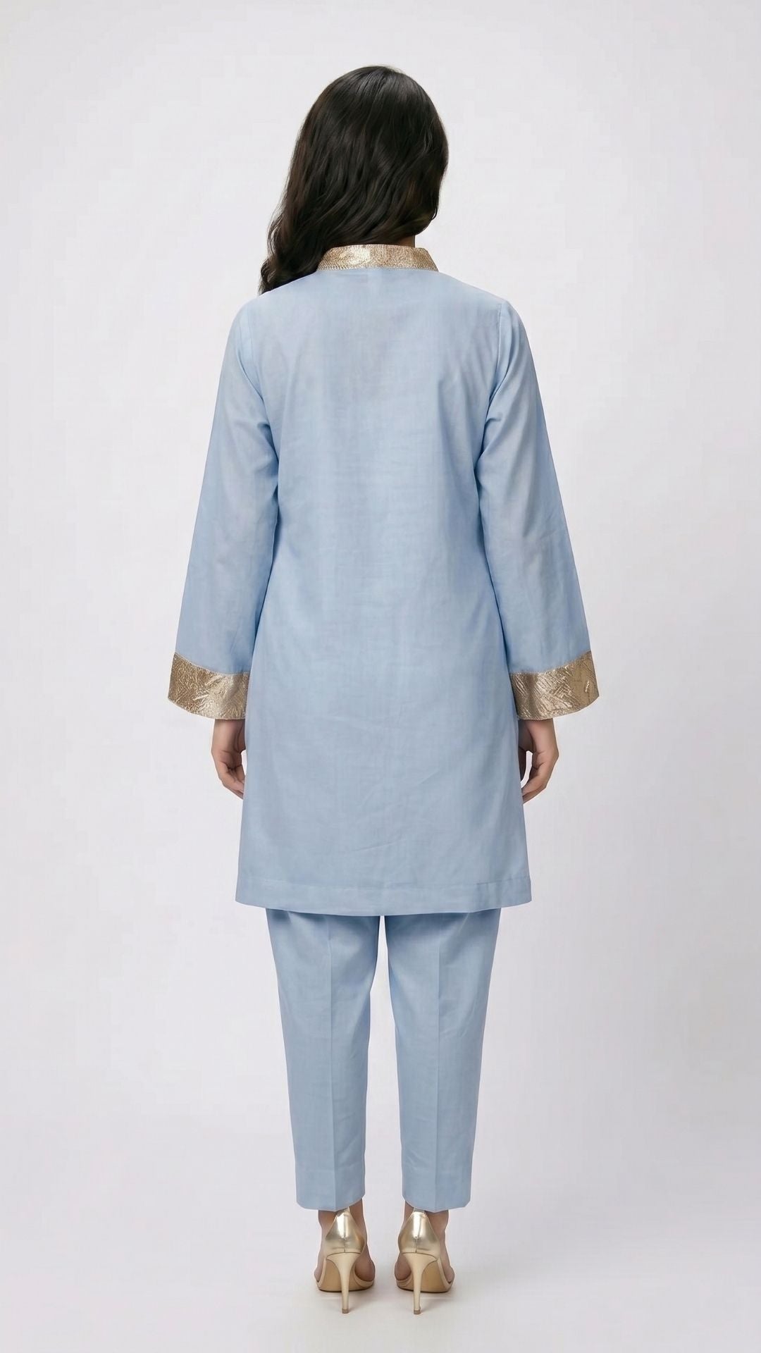 Summer Festive 3 Piece Cotton Coord Set with Gota Work